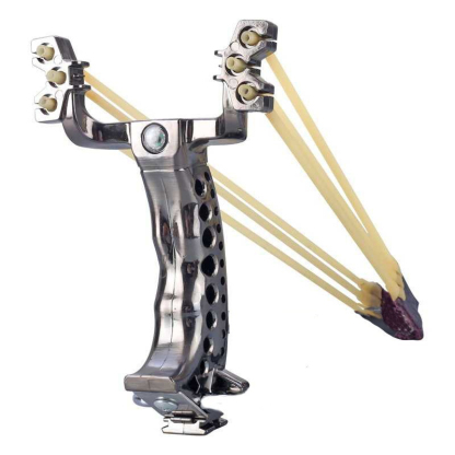 Outdoor fish shooting and shooting three - strand ball - catching slingshot with high - resilience resin and elastic bands