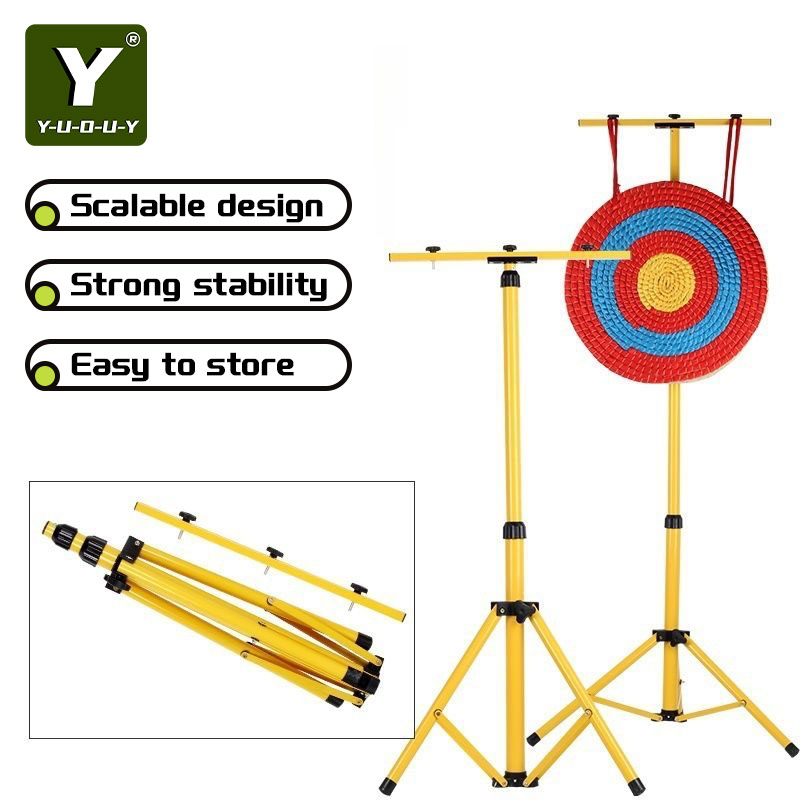 YUOUY Outdoor Archery Gear Recurve Bow with Round Straw Target Complete Shooting Practice Set, European Warehouse Stock