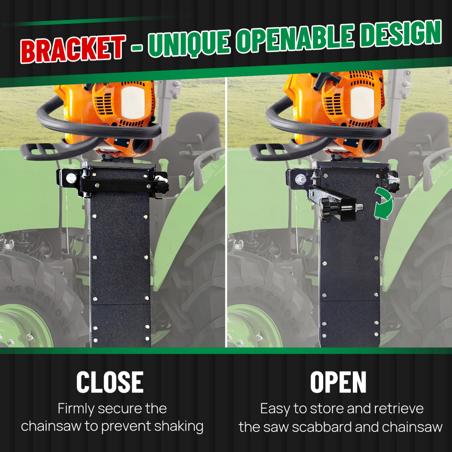 Heavy-duty Chainsaw Holder for Tractor