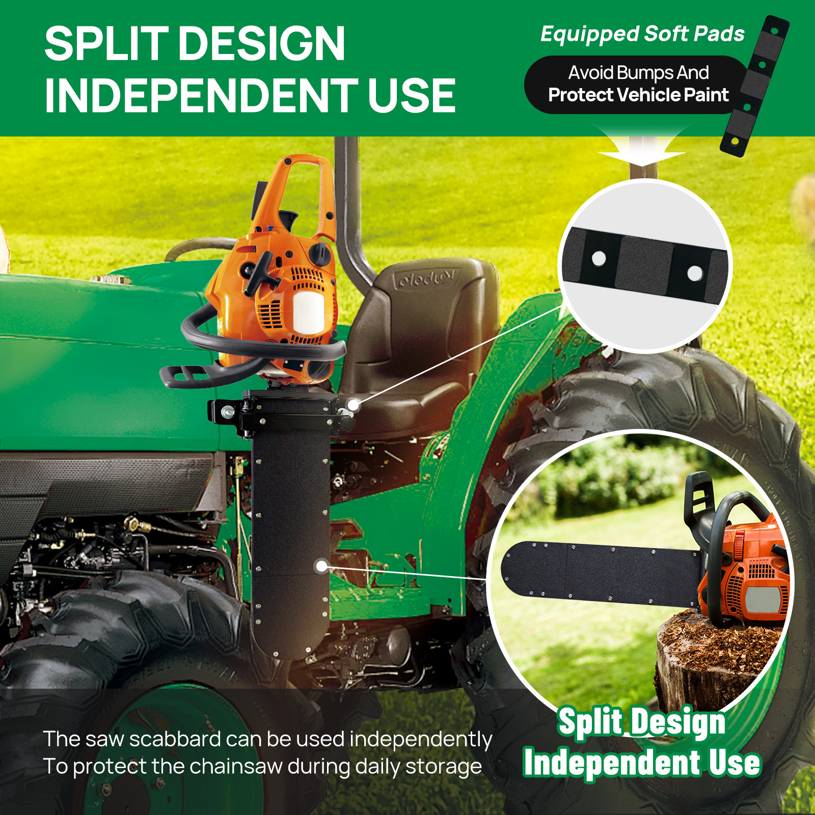 Heavy-duty Chainsaw Holder for Tractor