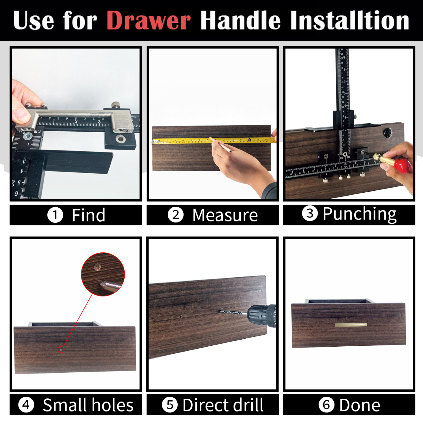 Aluminum Cabinet Hardware Jig