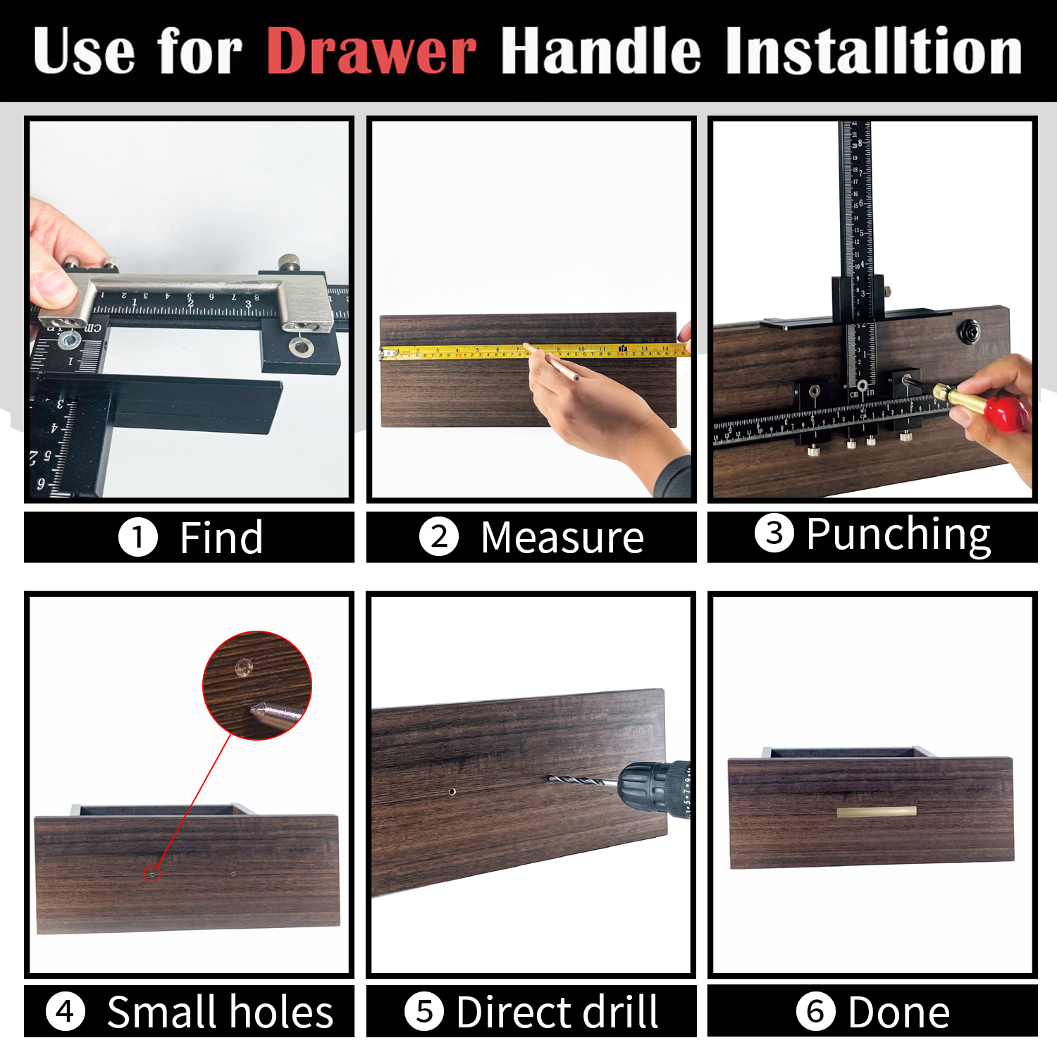 Aluminum Cabinet Hardware Jig