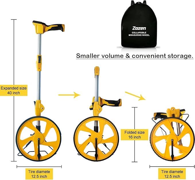 3-Sections Foldable Measuring Wheel Digital Display
