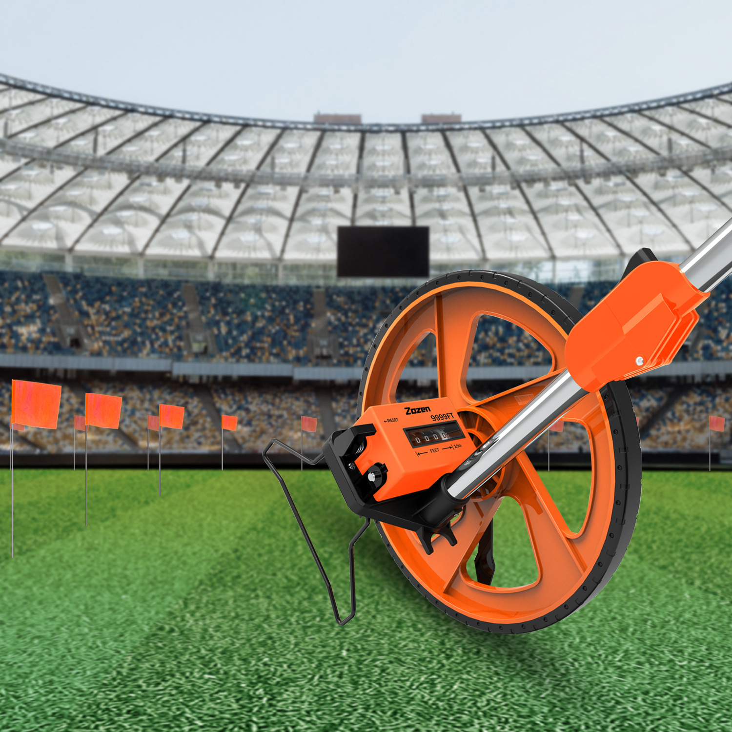 Zozen Distance Measuring Wheel with 20pcMarking Flags