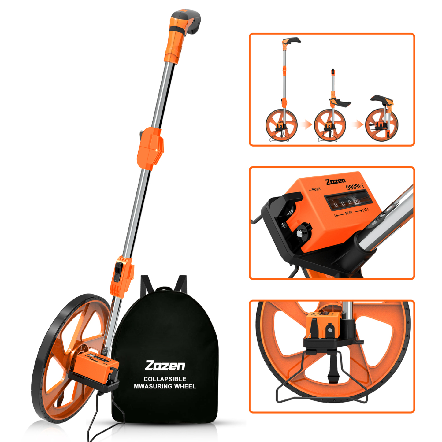 Zozen Distance Measuring Wheel with 20pcMarking Flags