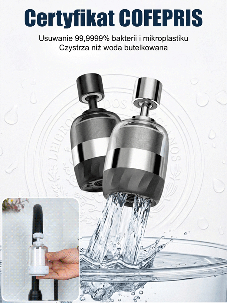 ✨Usuń 99% bakterii, woda prosto z kranu nadaje się do picia - zdrowe nawodnienie! ✨