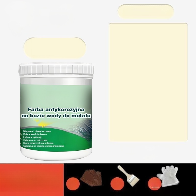 🔥Wielofunkcyjna ochronna farba metaliczna na bazie wody 🎨 Ochrona przed rdzą i trwałość