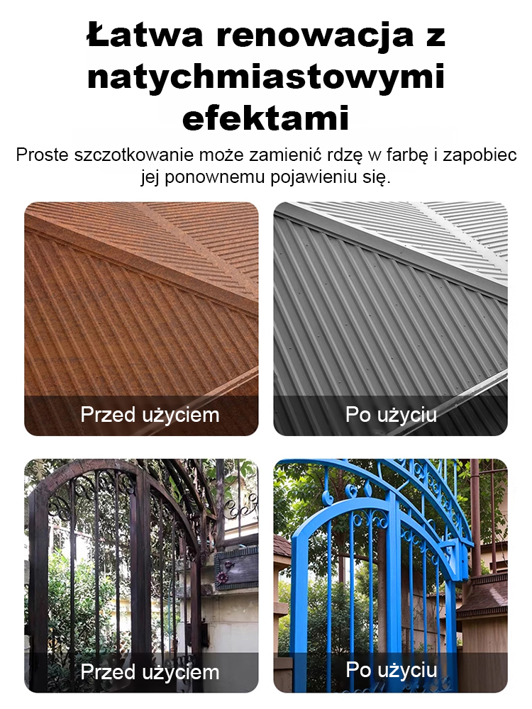 🔥Wielofunkcyjna ochronna farba metaliczna na bazie wody 🎨 Ochrona przed rdzą i trwałość