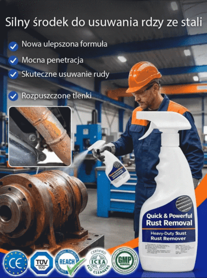 【Szybkie usuwanie rdzy】 Mocny środek antykorozyjny do stali 💪 – Bezpieczny, wydajny, ekologiczny. Odpowiedni do wszystkich powierzchni metalowych.