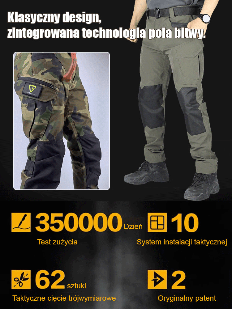 🧢Męskie spodnie taktyczne💦 Elastyczna i wodoodporna konstrukcja, dostosowująca się do różnych warunków
