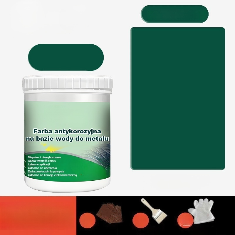 🔥Wielofunkcyjna ochronna farba metaliczna na bazie wody 🎨 Ochrona przed rdzą i trwałość