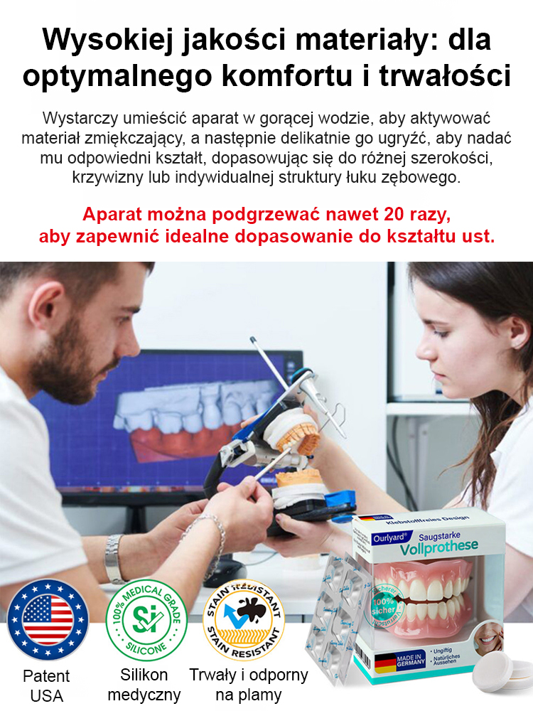 ✨ Medyczna silikon, wysokiej jakości produkt często stosowany w gabinetach stomatologicznych.
