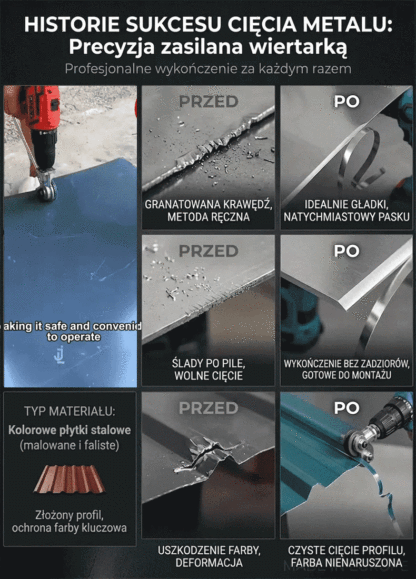 🛡️ Bezpieczniej niż szlifierka –zero iskier, zero ryzyka! 