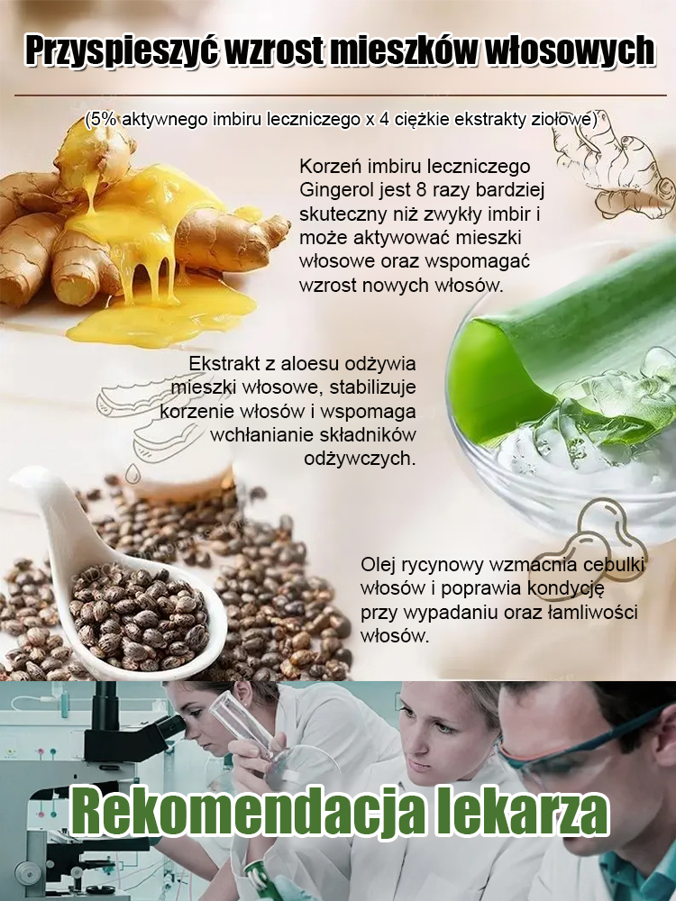 ✨Esencja przyspieszająca wzrost włosów, stymulująca mieszki włosowe, już po 15 dniach nowe włosy!