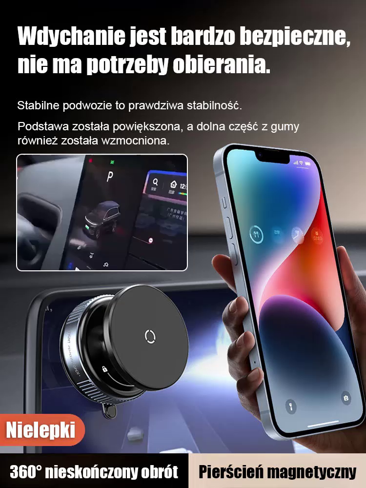 ✨Magnetyczny Uchwyt Próżniowy: Twój Telefon Już Nigdy Nie Upadnie!