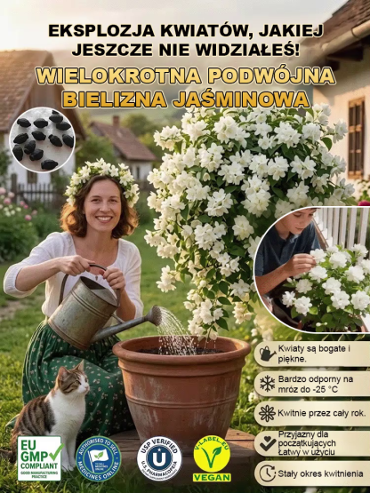 🎍Jaśmin — elegancki i pachnący, uwielbiony przez wszystkich! 🌸Zapomnij o odświeżaczach powietrza! Posadź go. ✨