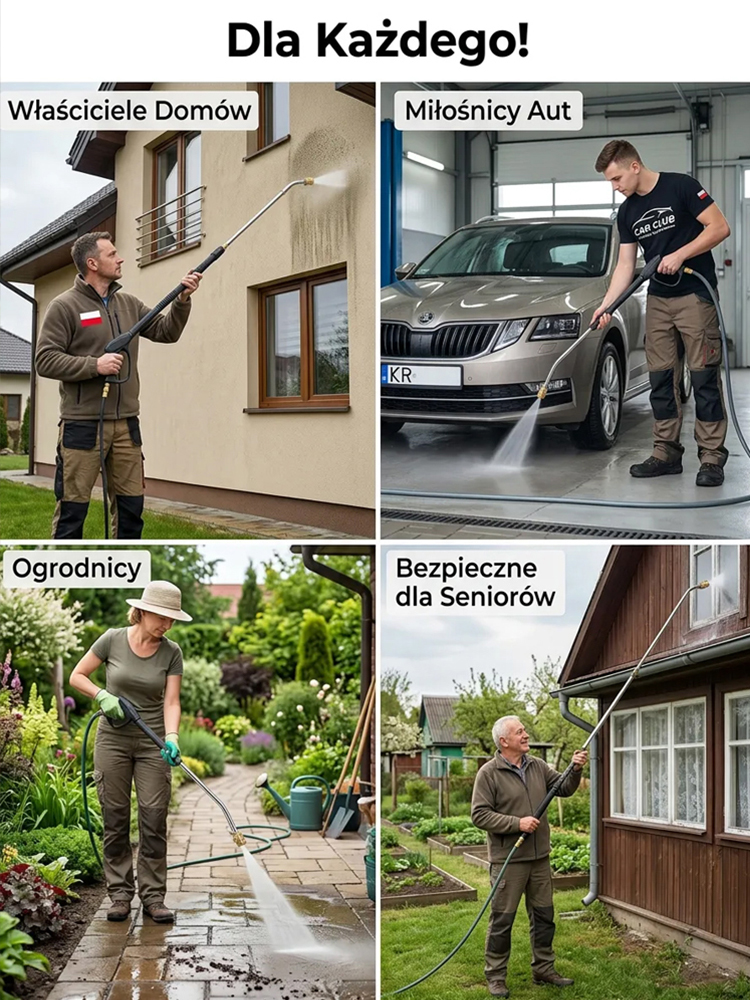 💧Za 10 sekund promění vaše stěny a stropy k nepoznání, nerezová čisticí hlava s 10násobným tlakem vody!