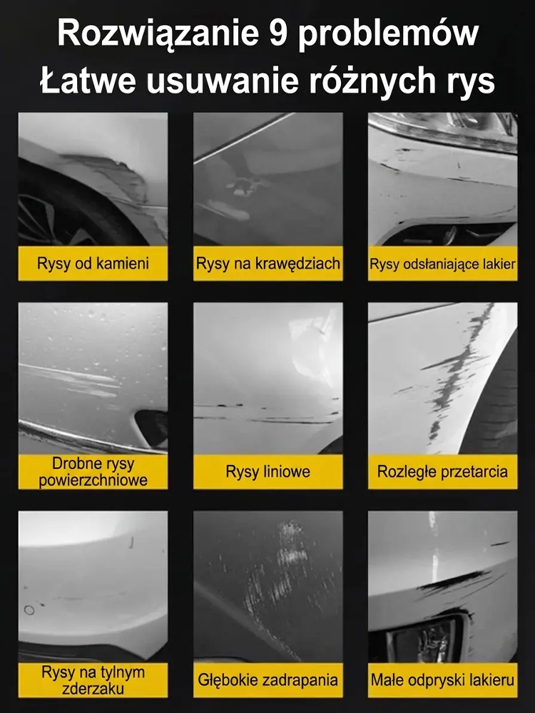 🛠️Zestaw Ratunkowy dla Auta: Zetrzyj Rysy jak Gumką (Ochrona Lakieru)