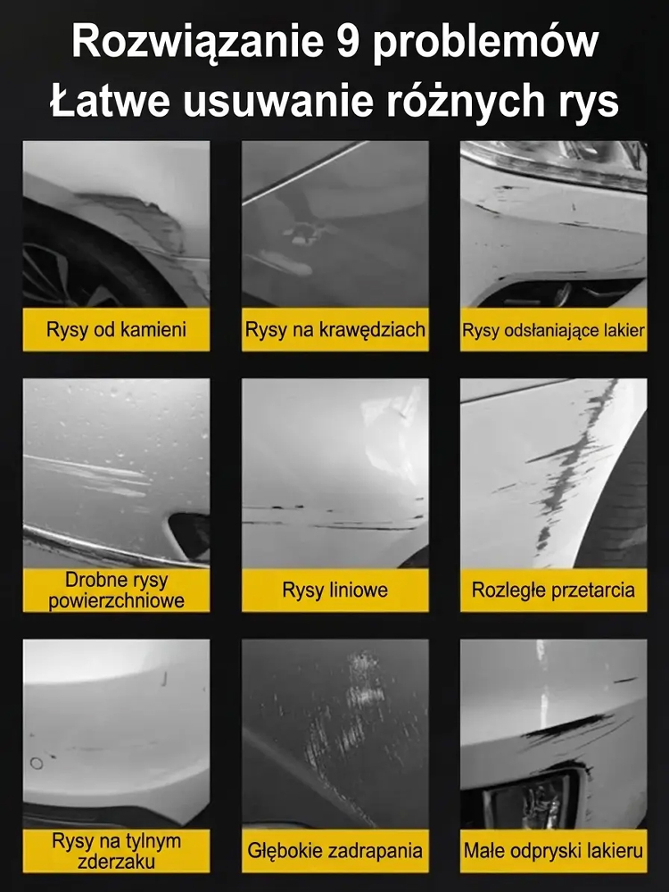 🛠️Zestaw Ratunkowy dla Auta: Zetrzyj Rysy jak Gumką (Ochrona Lakieru)