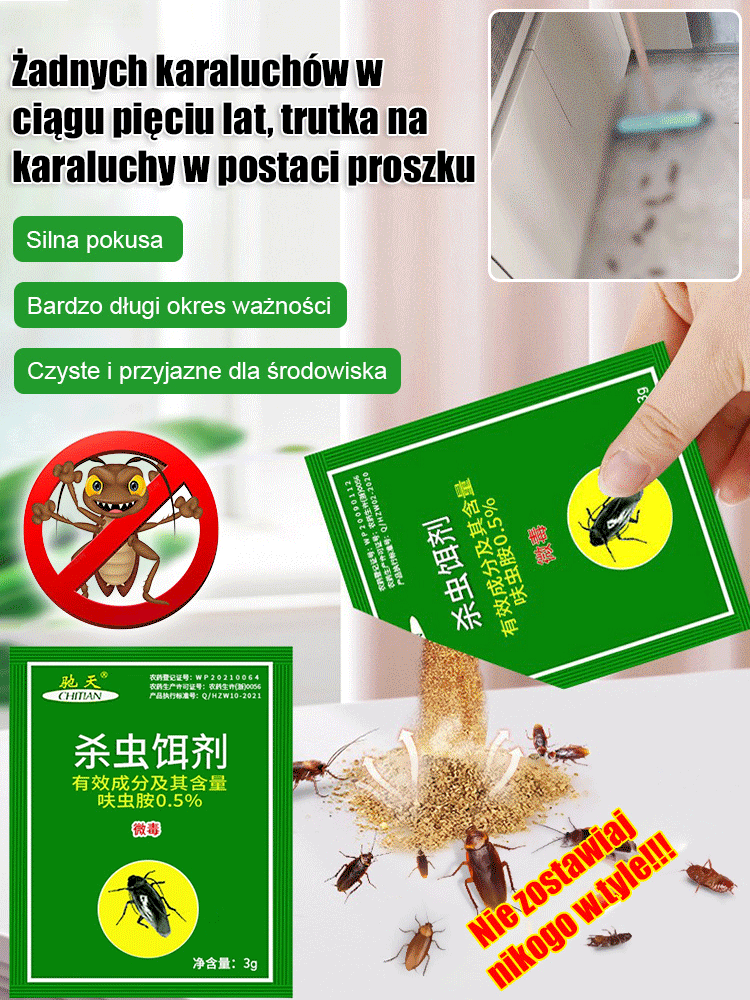 👶Ekologiczny, nietoksyczny środek na karaczany do domu 🏡Bezzapachowy i niedrażniący, usuwa karaczany w 3 dni