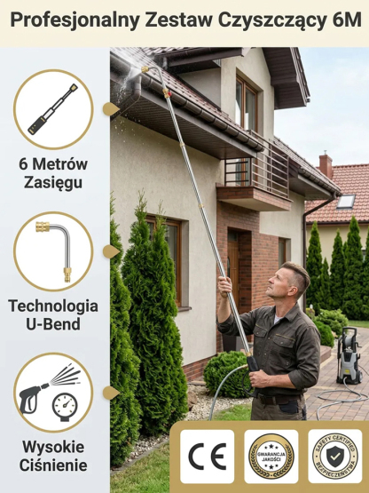 💧Za 10 sekund promění vaše stěny a stropy k nepoznání, nerezová čisticí hlava s 10násobným tlakem vody!