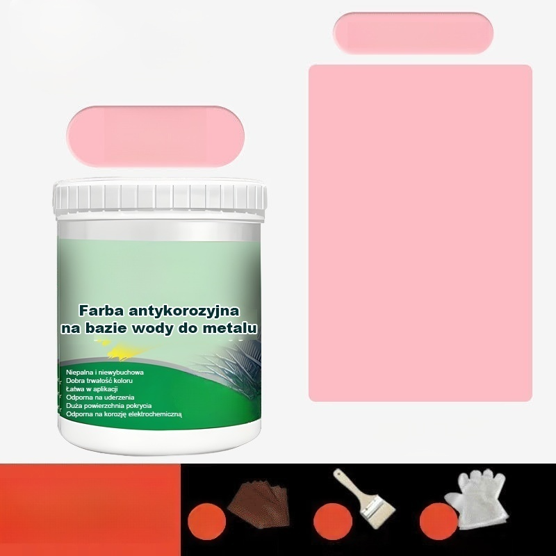 🔥Wielofunkcyjna ochronna farba metaliczna na bazie wody 🎨 Ochrona przed rdzą i trwałość