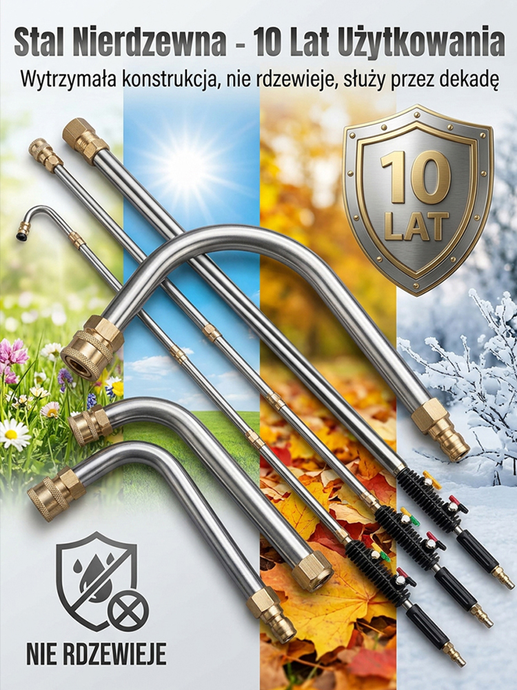 💧Za 10 sekund promění vaše stěny a stropy k nepoznání, nerezová čisticí hlava s 10násobným tlakem vody!