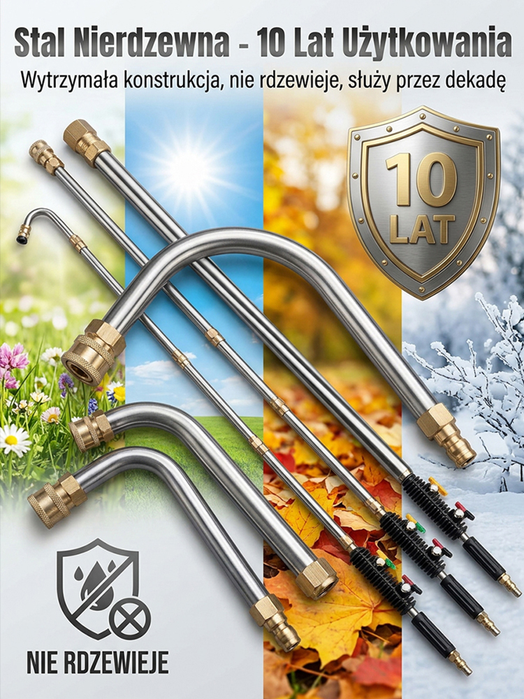 💧Za 10 sekund promění vaše stěny a stropy k nepoznání, nerezová čisticí hlava s 10násobným tlakem vody!