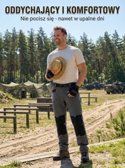 💪Wysokowydajne spodnie taktyczne, 🌧️wygodna, elastyczna i wodoodporna konstrukcja, która sprawdzi się w zmieniających się warunkach