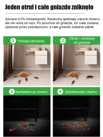 👶Ekologiczny, nietoksyczny środek na karaczany do domu 🏡Bezzapachowy i niedrażniący, usuwa karaczany w 3 dni