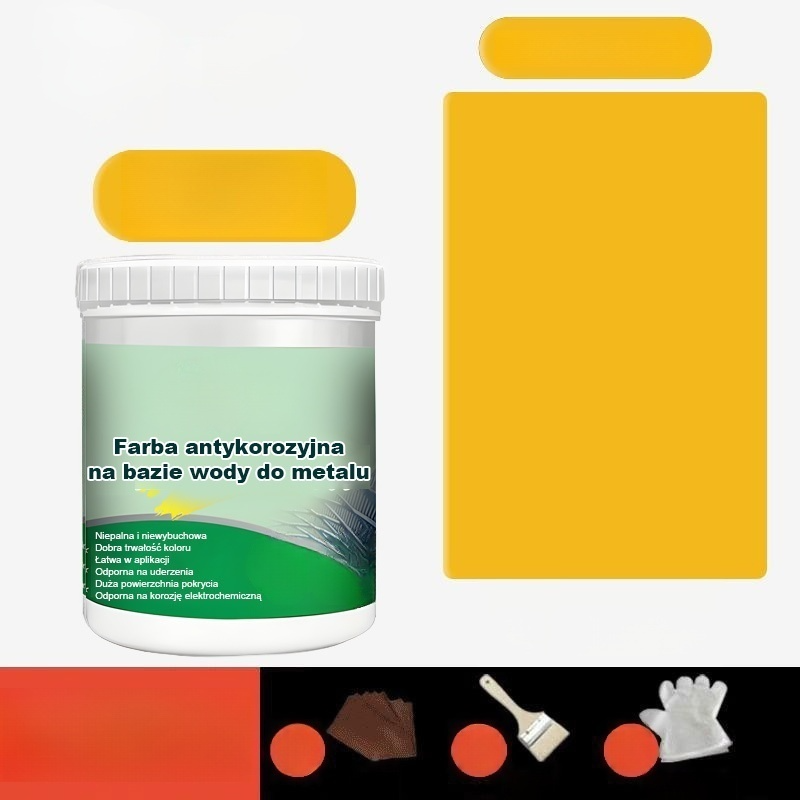 🔥Wielofunkcyjna ochronna farba metaliczna na bazie wody 🎨 Ochrona przed rdzą i trwałość