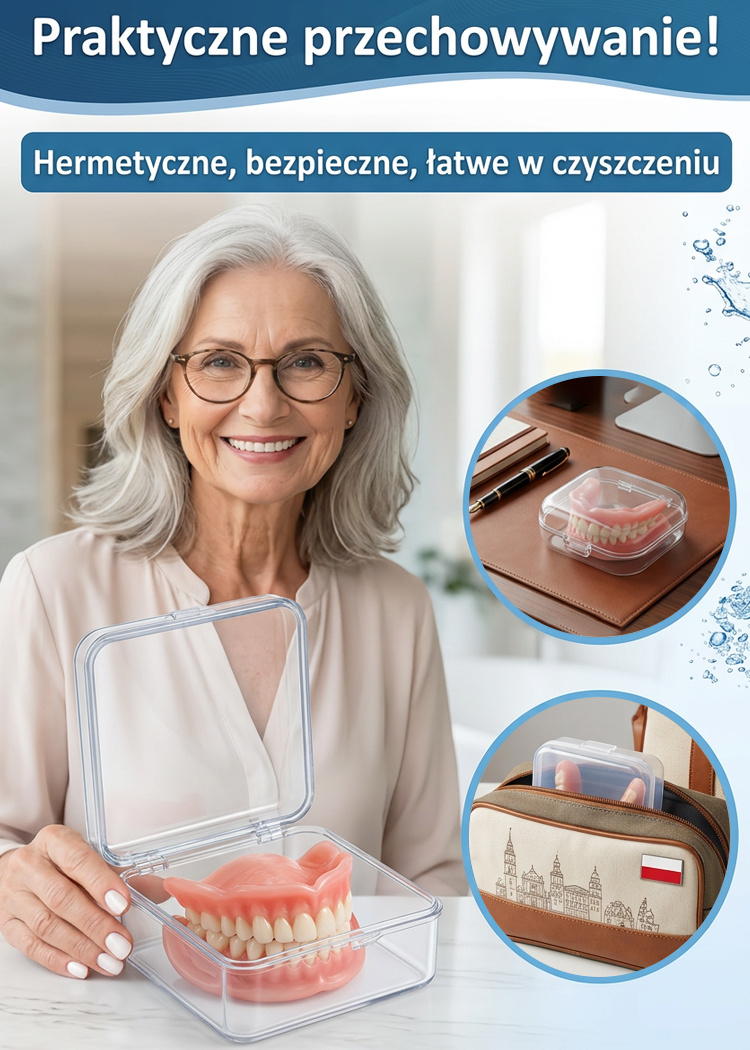 【Z przenośnym etui】Wysokiej jakości protezy zębowe! Idealne dopasowanie – możliwe do stosowania nawet przy całkowitym braku uzębienia! Odpowiednie dla każdego!【Tylko przez ograniczony czas: Kup 1, a 1 dostaniesz gratis!】