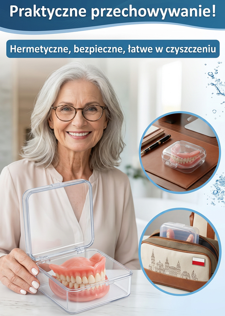 【Z przenośnym etui】Wysokiej jakości protezy zębowe! Idealne dopasowanie – możliwe do stosowania nawet przy całkowitym braku uzębienia! Odpowiednie dla każdego!【Tylko przez ograniczony czas: Kup 1, a 1 dostaniesz gratis!】