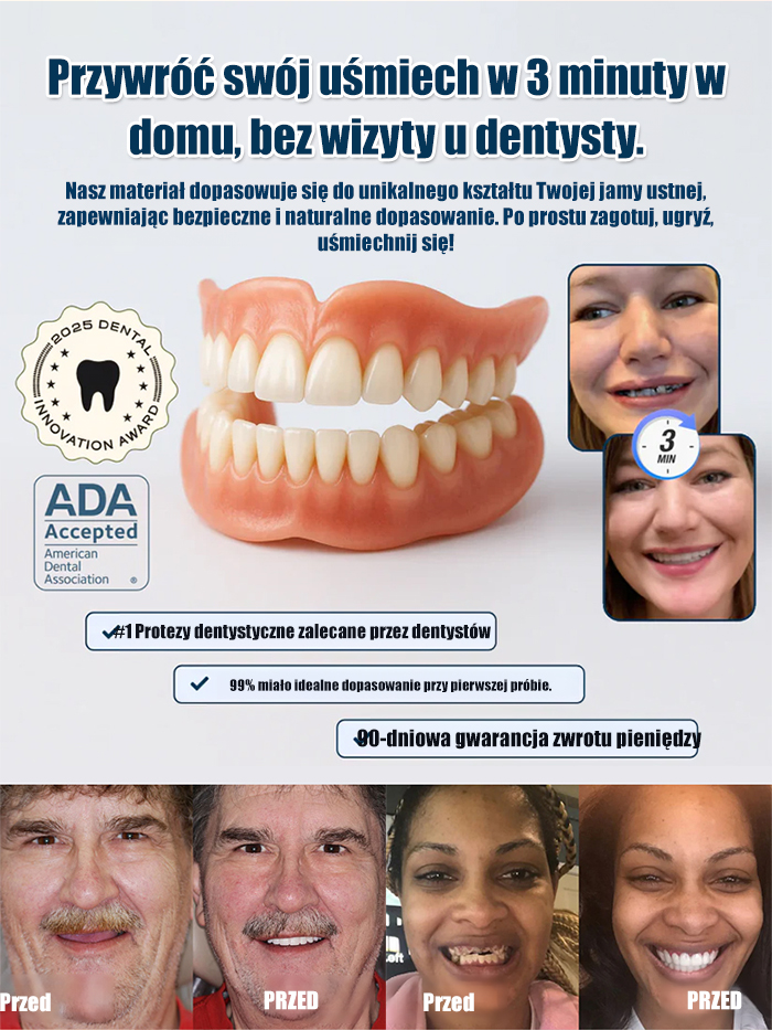 ✨Proteza samodzielnie kształtowana z podwójnym certyfikatem, dostosowana w 3 minuty, wykonana z medycznej silikonu, zapewniająca precyzyjne dopasowanie.