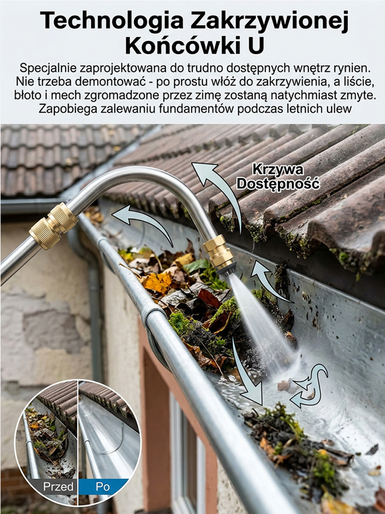 💧Za 10 sekund promění vaše stěny a stropy k nepoznání, nerezová čisticí hlava s 10násobným tlakem vody!