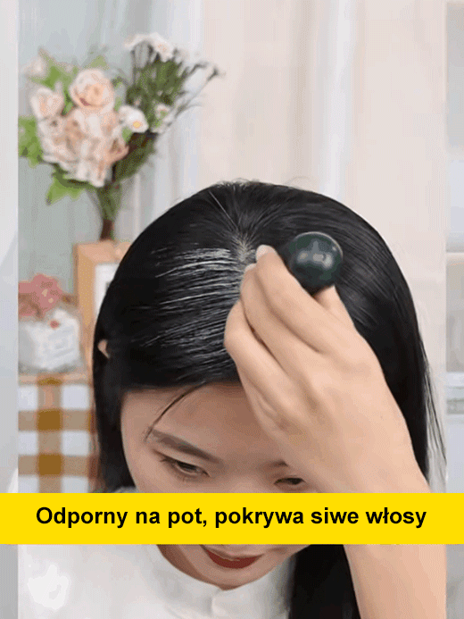 🚀3 sekundy ukryj siwe włosy! Wodoodporny i odporny na pot tusz do włosów💧 Trwały i nie traci koloru
