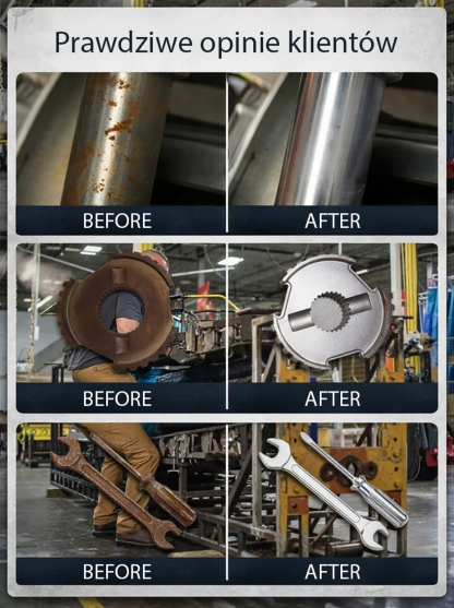 【Szybkie usuwanie rdzy】 Mocny środek antykorozyjny do stali 💪 – Bezpieczny, wydajny, ekologiczny. Odpowiedni do wszystkich powierzchni metalowych.