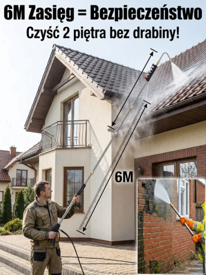 💧Za 10 sekund promění vaše stěny a stropy k nepoznání, nerezová čisticí hlava s 10násobným tlakem vody!