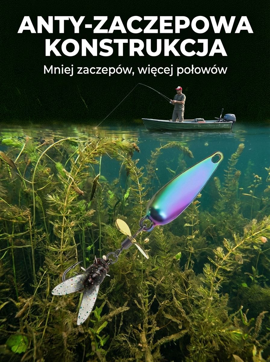 🎣 【Półgodzinny połów! Ręcznie robiona, błyszcząca przynęta z wirującym śmigłem, nieodparta „podwodna przynęta” dla ryb】