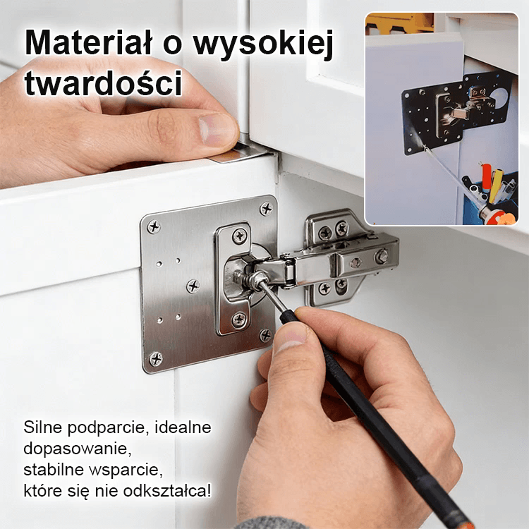 Stalowa łączka naprawcza 💪 Naprawa luźnych lub wypadających drzwi w zaledwie 10 minut 🛠️