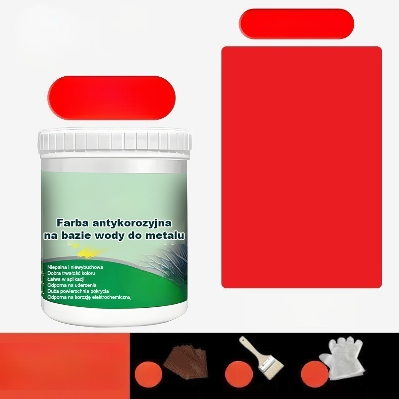 🔥Wielofunkcyjna ochronna farba metaliczna na bazie wody 🎨 Ochrona przed rdzą i trwałość