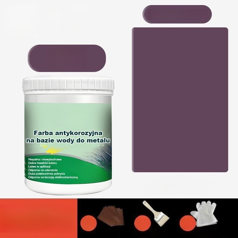 🔥Wielofunkcyjna ochronna farba metaliczna na bazie wody 🎨 Ochrona przed rdzą i trwałość