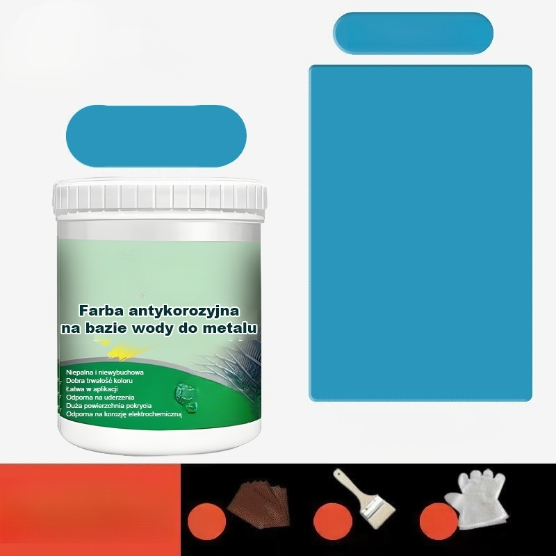 🔥Wielofunkcyjna ochronna farba metaliczna na bazie wody 🎨 Ochrona przed rdzą i trwałość