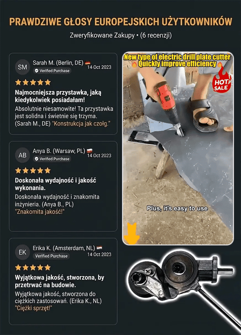 🛡️ Bezpieczniej niż szlifierka –zero iskier, zero ryzyka! 