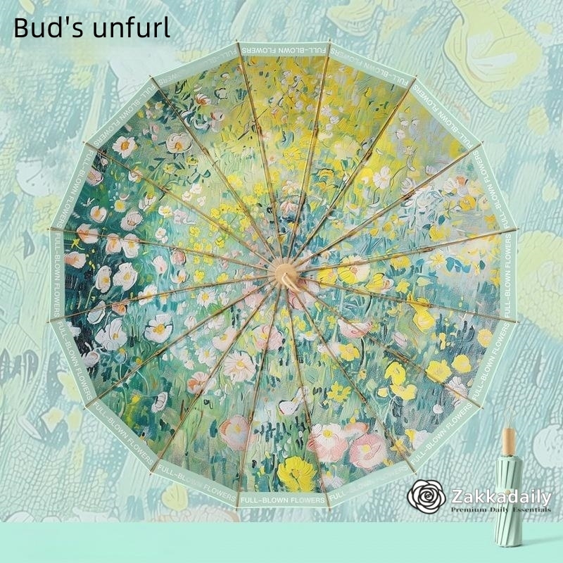 Asian Chinese painting /oil painting style umberlla