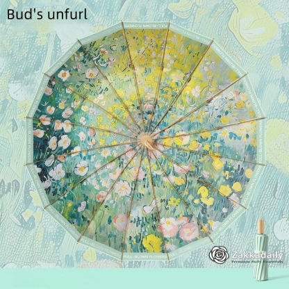 Asian Chinese painting /oil painting style umberlla