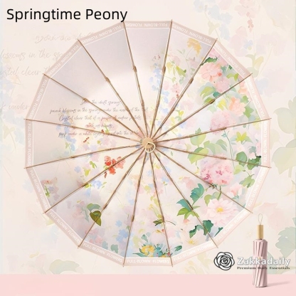 Asian Chinese painting /oil painting style umberlla