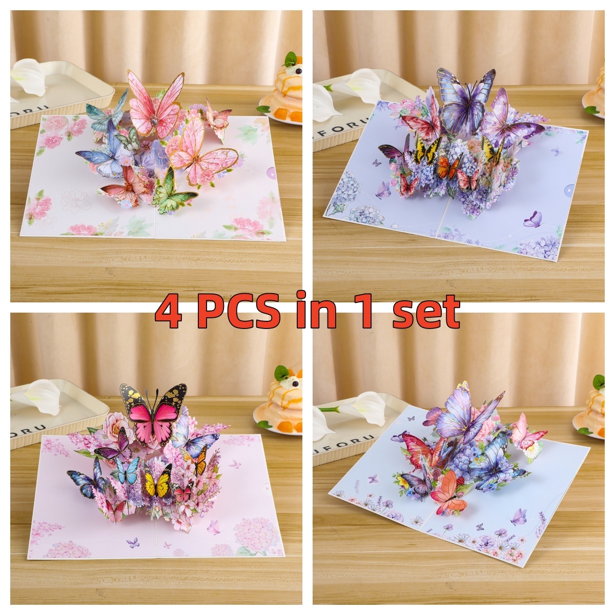 Golden Foil Pop-up 3D Greeting Card with Envelope | Perfect Gift