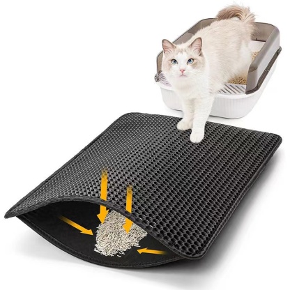 Cat Litter Mat 2Pics(Black&Grey)