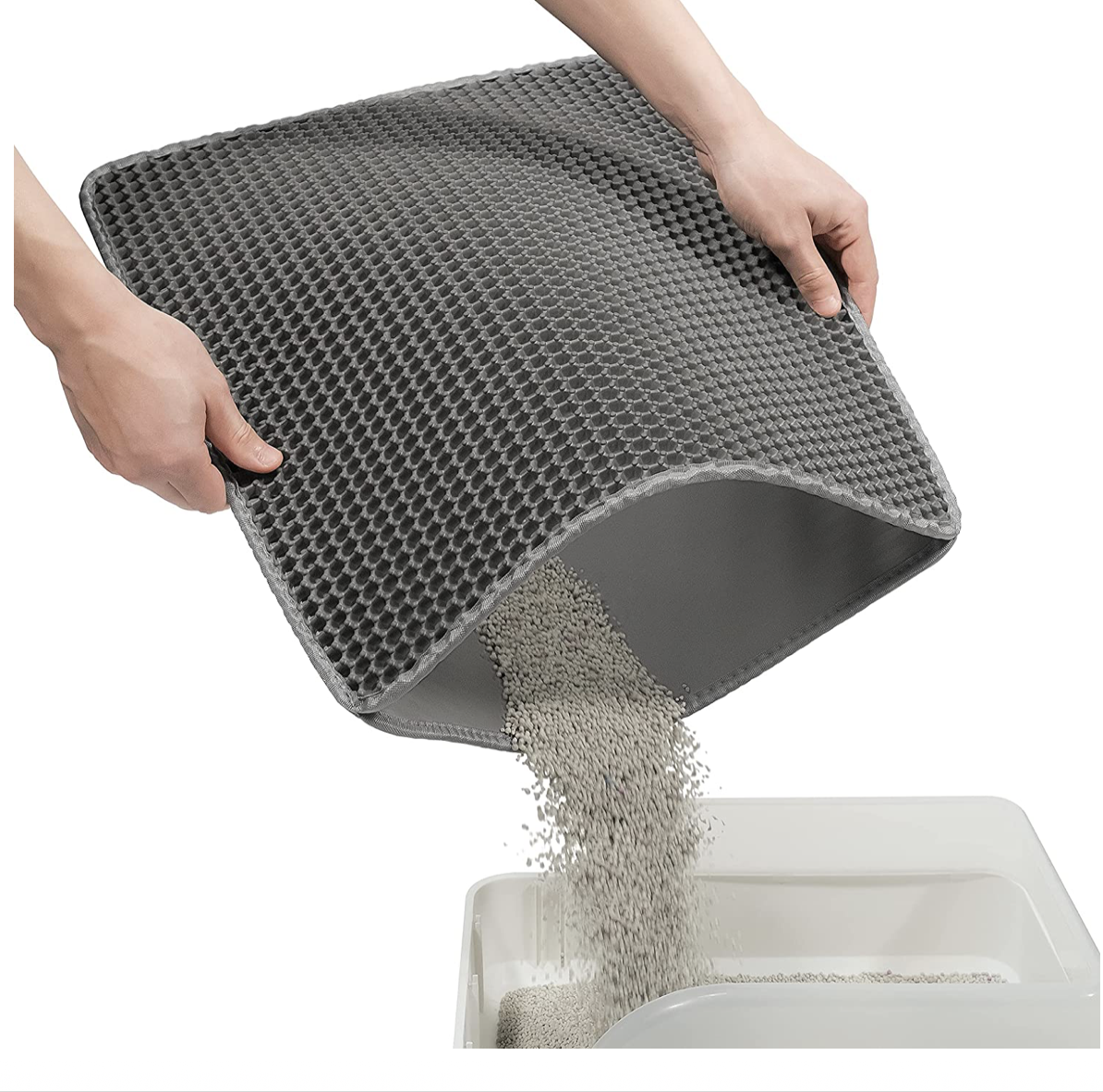 Cat Litter Mat 2Pics(Black&Grey)